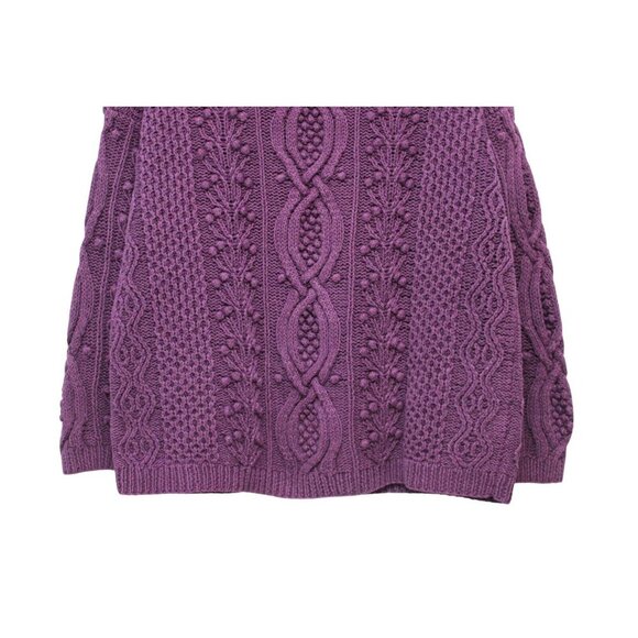 Vintage 90s Y2K Express Sweater Small Fisherman Chunky Handknit Ramie Oversized - Picture 3 of 14